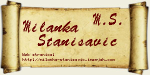 Milanka Stanisavić vizit kartica